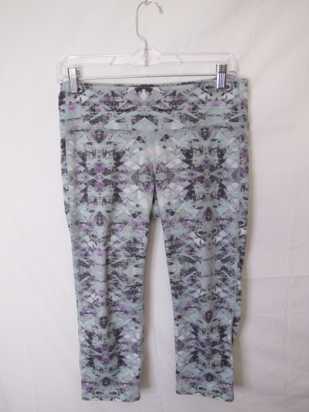 Athleta Mint, Gray & Lavender Geometric Print Leggings